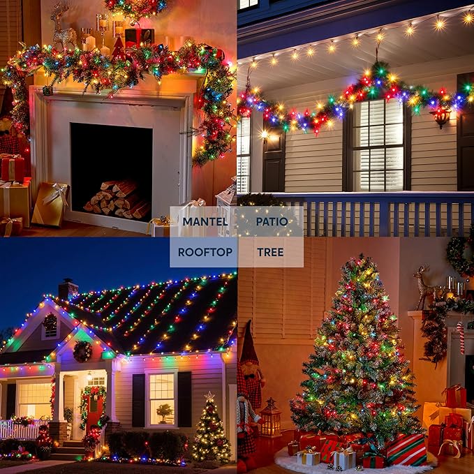 Joiedomi Multicolor Christmas String Lights, 200 42.6FT Christmas Fairy Tree - Image 8