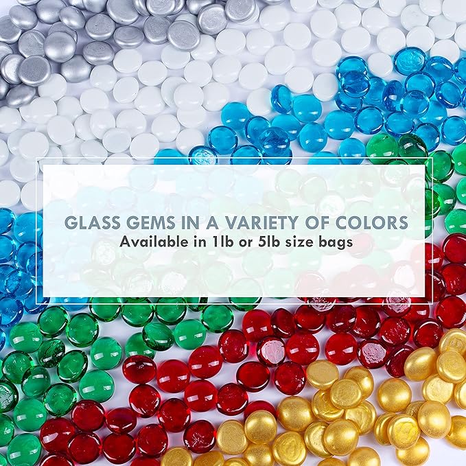 Galashield Flat Glass Marbles for Vases Red Glass Gems Beads Pebbles Vase Filler - Image 6