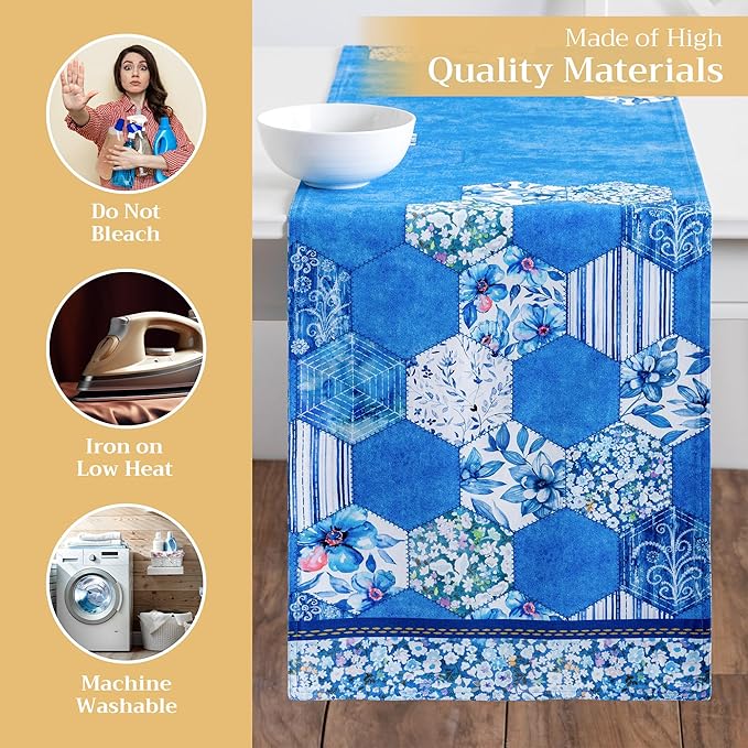 Maison d' Hermine Table Runner 100% Cotton Double Layer Table Runners 108 - Image 3