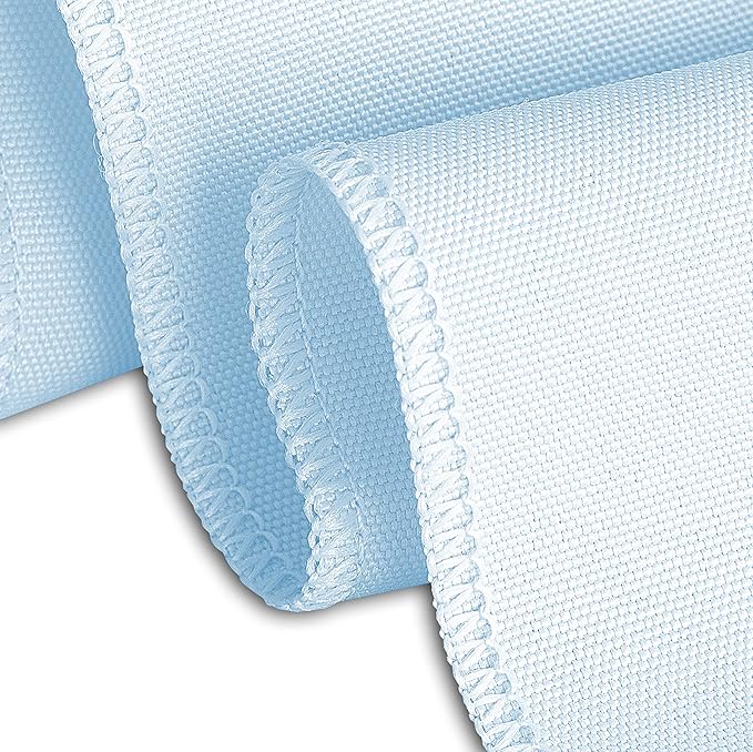 LTC LINENS 10 Pack 108 Inch Round Tablecloths Baby Blue - Image 4