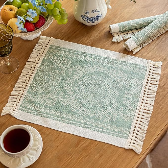 Placemats Set of 4, Waterproof Placemat by UWWGKK