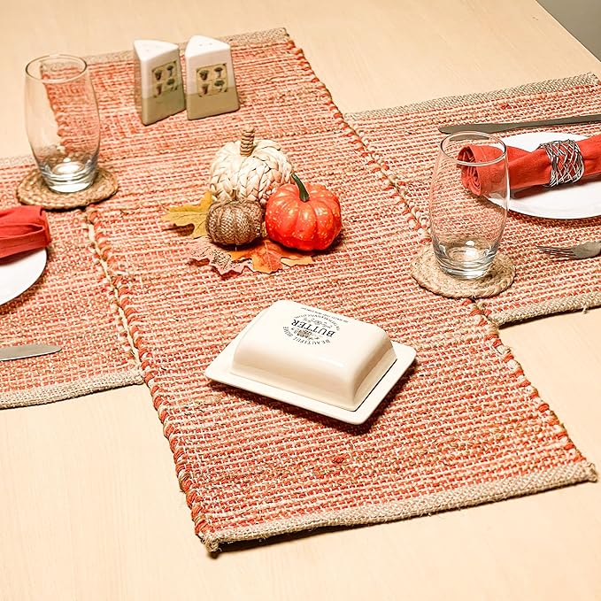 Chardin home Natural Jute Table Runner 13x36 Inch – Vintage Boho Rustic Table - Image 8