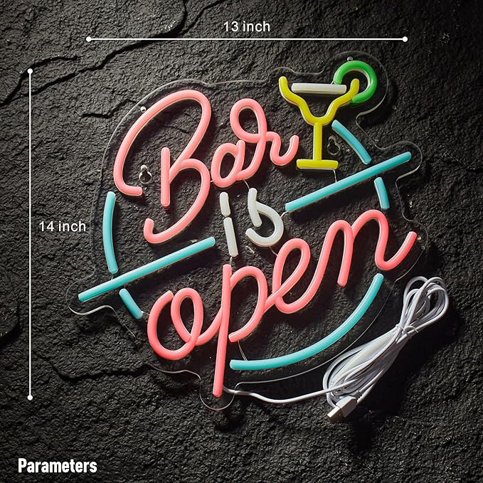 Bar Open Neon Sign for Wall Decor Open Beer Bar LED Light up Signs - Image 5