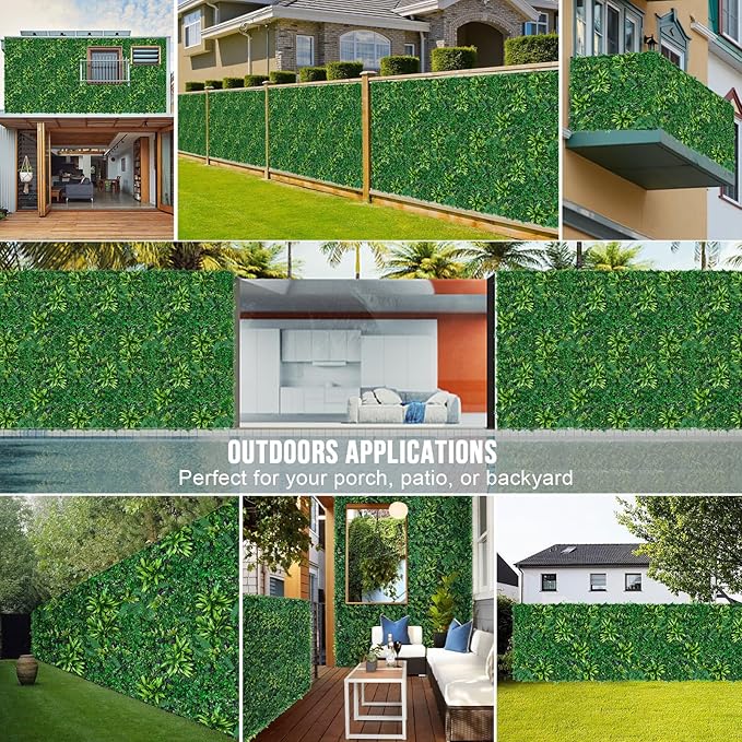 Artificial Boxwood Panels, Grass Wall Panels 20"x20", Privacy Hedge Fence Screen - Image 7