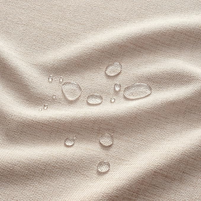 MIULEE Natural Linen Tablecloth 60x84 Inch Rectangle Table Cloth Waterproof - Image 2