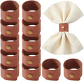 APTWOW Leather Napkin Rings Set of 12 by APTWOW