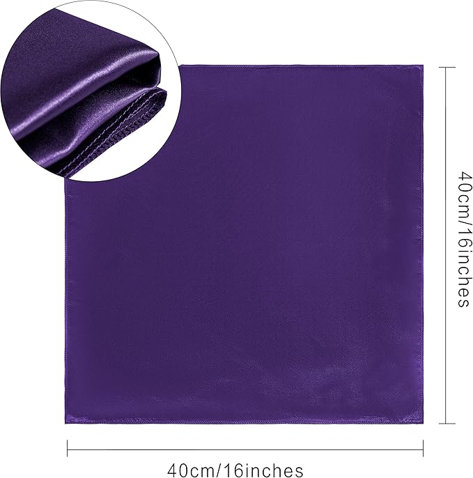 36 Pack Square Satin Dinner Napkins, 16x16 Inches Silky Soft Smooth Table Cloth - Image 5