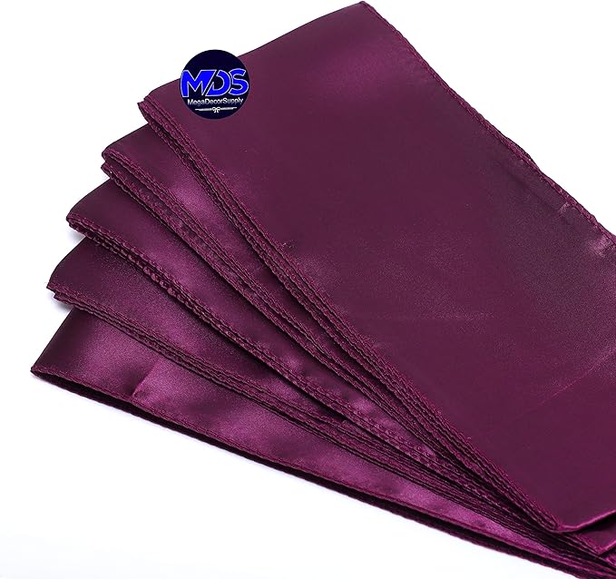 MDS Pack of 75 PCS Satin Chair Sashes Charmeuse Sateen Dining Chair Bows Ribbon - Image 5