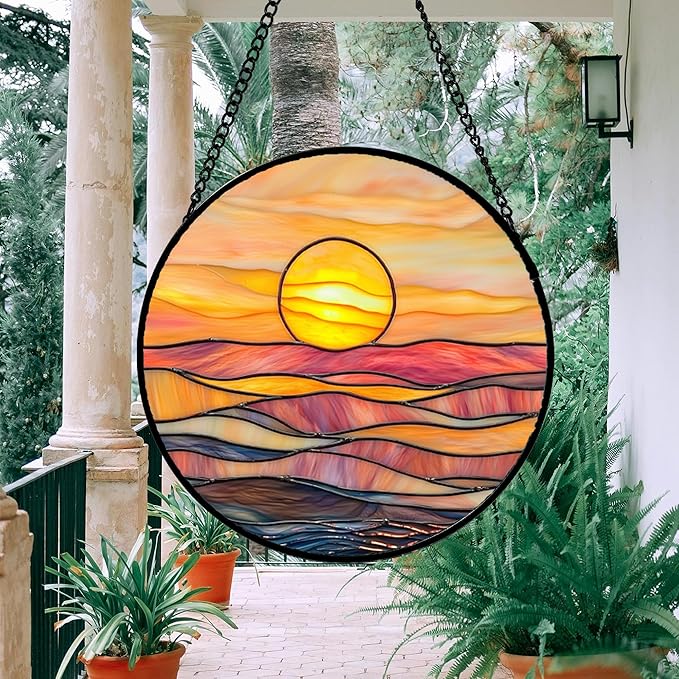 Stained Glass Window Hanging, and Mom 11.8 in - Image 4