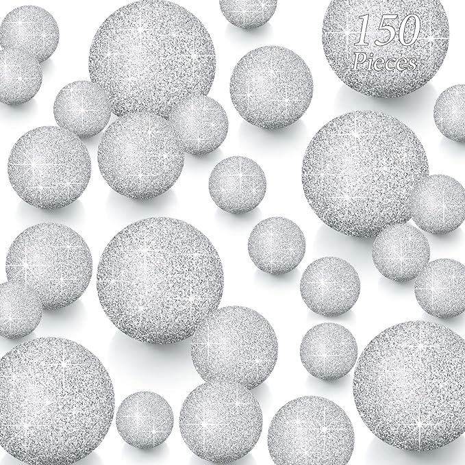 150 Pieces Vase Filler Faux Pearls Vase Makeup Beads No Hole Gloss Bead Mixed by Junkin