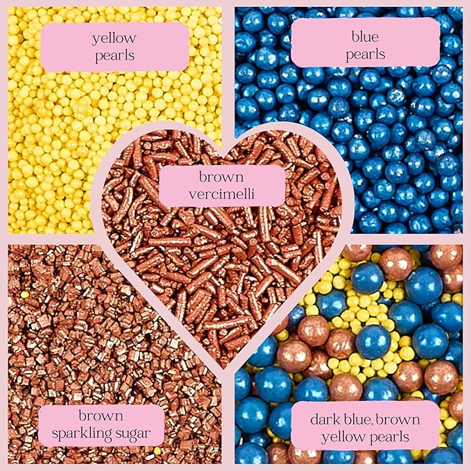 Sprinkles - Confect Sprinkles for Cakes & Cupcakes Decoration Assorted pack of - Image 3