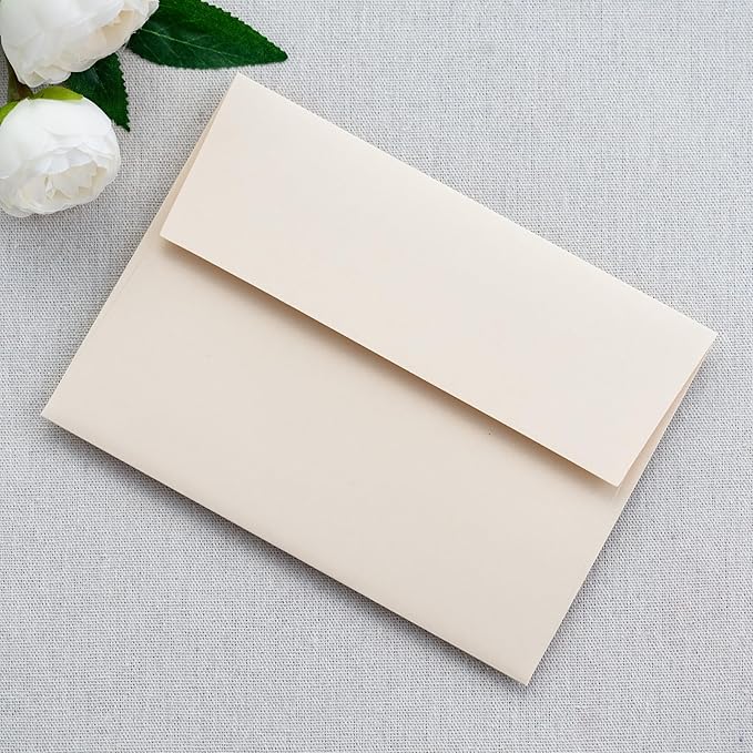 PONATIA 50 PCS 5x7 Envelopes, Self- Adhesive Cream A7 Envelopes - Image 9