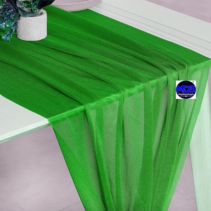 MDS 2 Pack 14ft Chiffon Table Runner 29 x 170 Inches Sheer Wedding Runner - Image 4