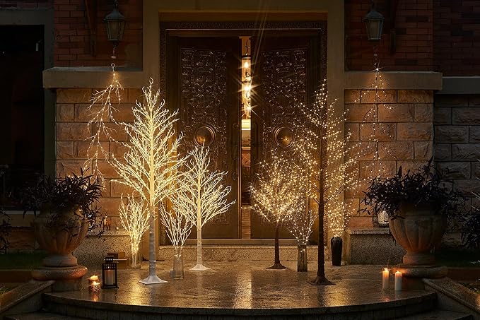 LITBLOOM Brown 6FT 120 LED Fairy Lights Plug in Willow Vine Garland - Image 5
