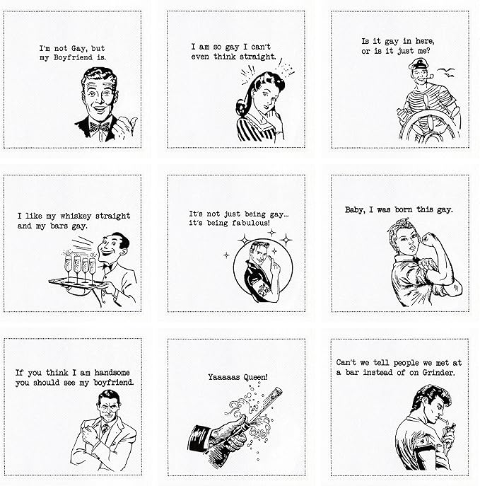 Five Star Napkins Pride Quotes, Beverage Napkins, Bar Napkins, Cloth Napkins - Image 2