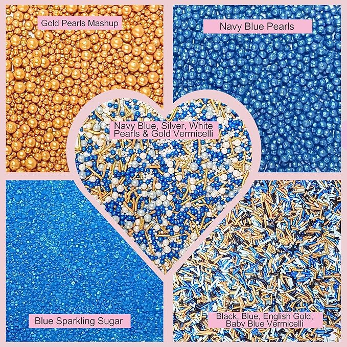 Confect Edible Sprinkles – Marine Royalty Theme – Assorted Pack - Image 3