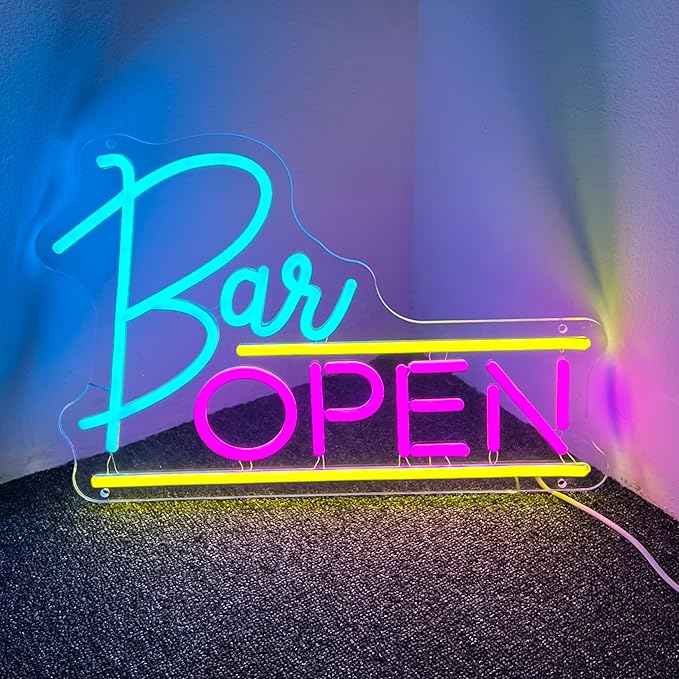 Open Bar Neon Sign Lights USB Neon Sign and Decor Led Light, Neon Signs - Image 2