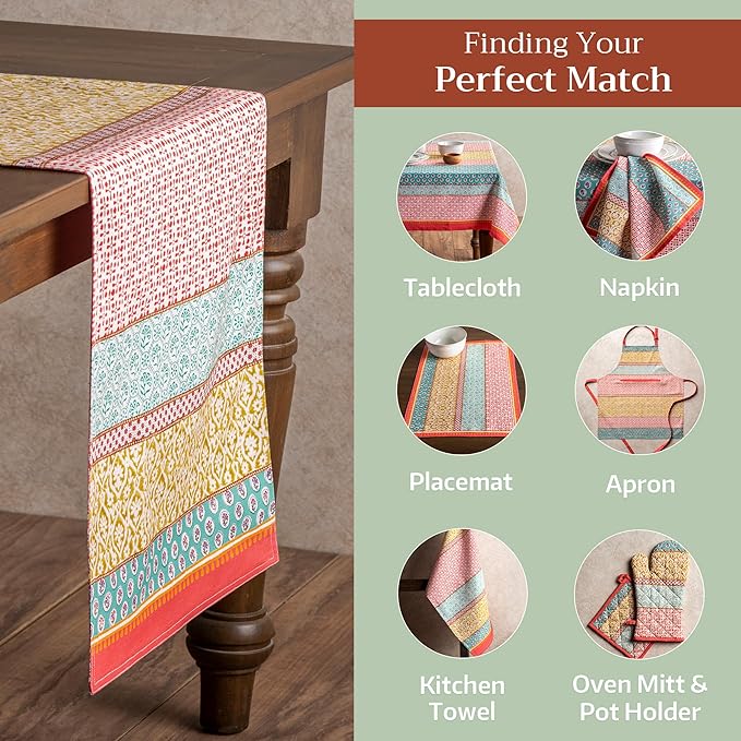 Maison d' Hermine Table runner 100% Cotton Double Layer Table Runners 108 - Image 6