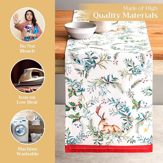 Maison d' Hermine Table Runner 100% Cotton Single Layer Table Runners 108 - Image 3