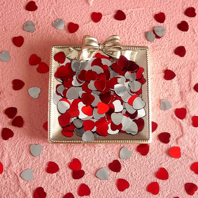 Red Love Heart Valentines Party Table Decorations - Image 3