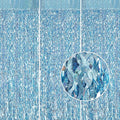 3 Pack 3.3 ft x 6.6 ft Tinsel Foil Fringe Curtain Blue by CYLMFC