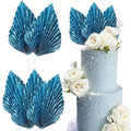 Ephlyn 6Pcs Paper Palm Leaves Fan Cake Toppers Palm Leaf Fan Cake Picks Craft by Ephlyn