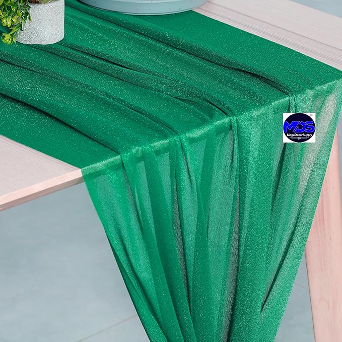 MDS 2 Pack 14ft Chiffon Table Runner 29 x 170 Inches Sheer Wedding Runner - Image 4