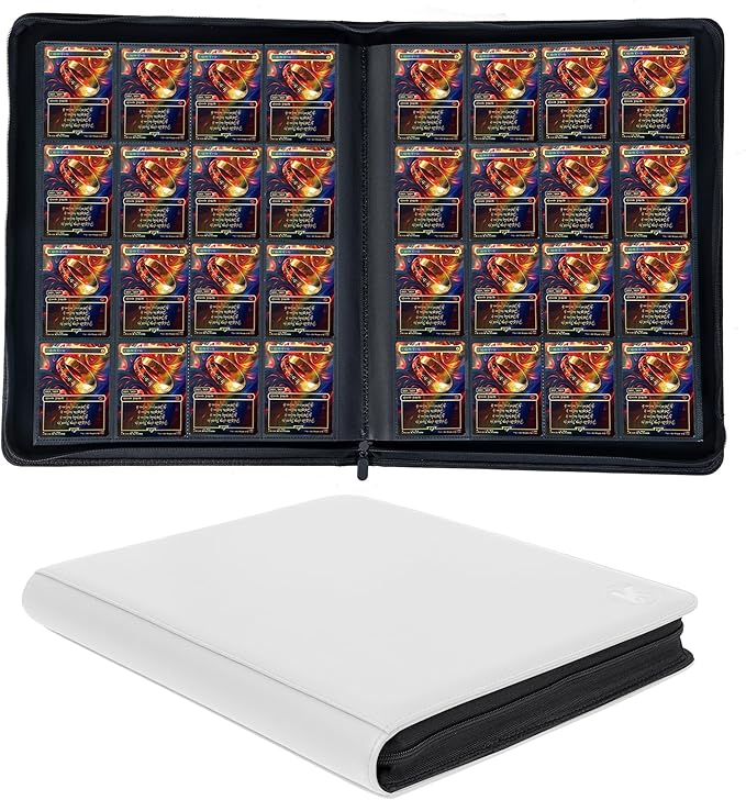 1600+ Pockets Trading Card Binder, 16-Pocket Card Ablum Compatible by KUOOKING