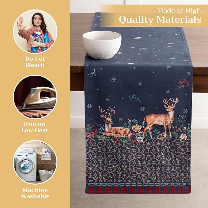 Maison d' Hermine Table Runner 100% Cotton Double Layer Table Runners 72 inches - Image 3