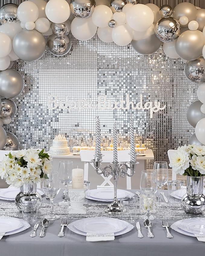 Nervure 350PCS Silver Plastic Plates - Image 9