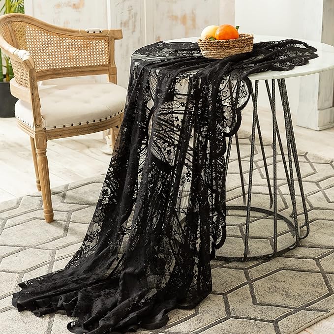 Gorgeous Round Lace Tablecloth, Vintage Floral Embroidered Table Cloths - Image 7