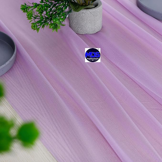 MDS 2 Pack 10ft Chiffon Table Runner 29 x 120 Inches Sheer Wedding Runner - Image 5