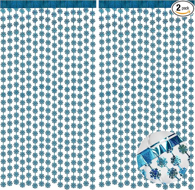 BRAVESHINE Blue Party Snowflake Backdrop by BRAVESHINE