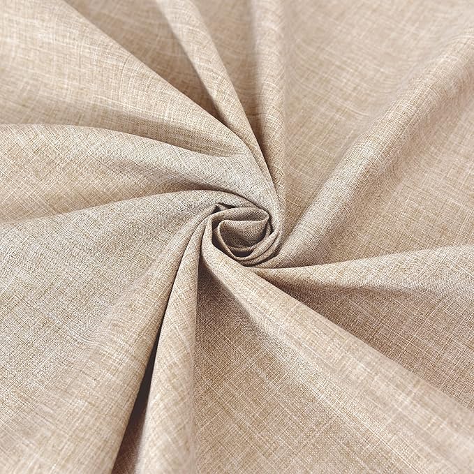 Fitable Beige Square Tablecloths 2 Pack, Linen Look Fabric Table Clothes - Image 8