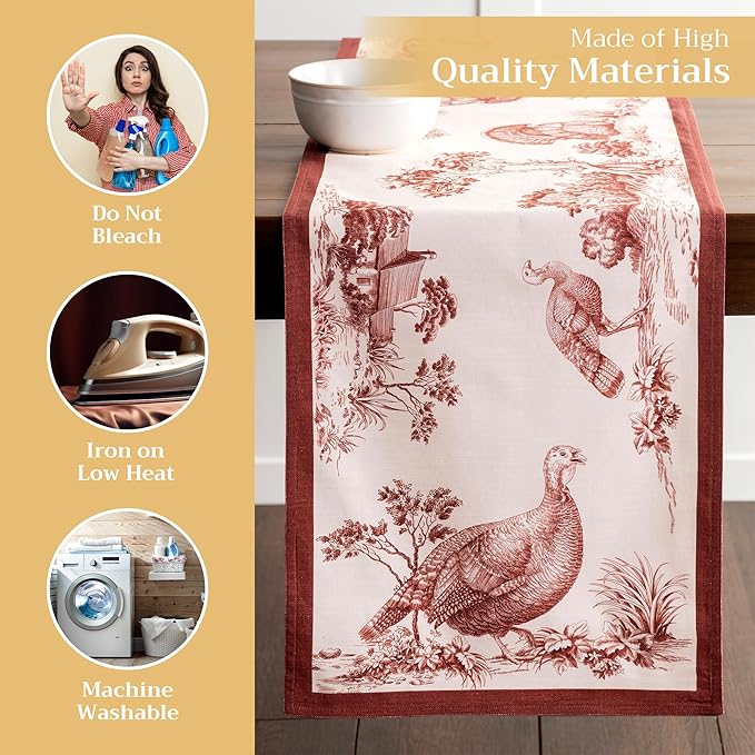 Maison d' Hermine Table Runner 100% Cotton Double Layer Table Runners 72 inches - Image 3