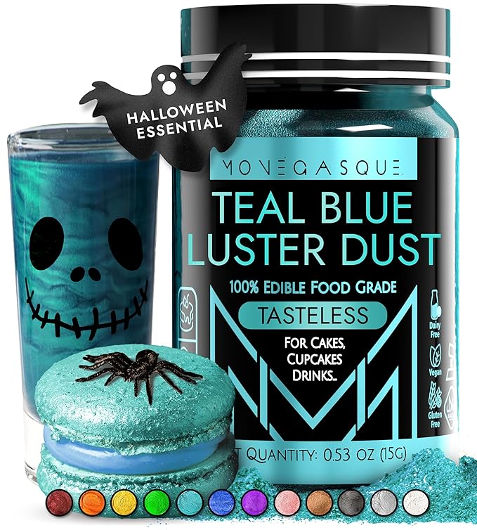 MONÉGASQUE Teal Blue Edible Glitter by MON%C3%89GASQUE