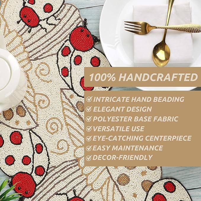 Beaded Table Runner Decorative Glitz Table Runner - Image 7