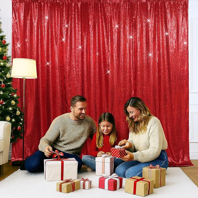 SquarePie Sequin Backdrop Less Transparent Background Sparkly Curtain - Image 2