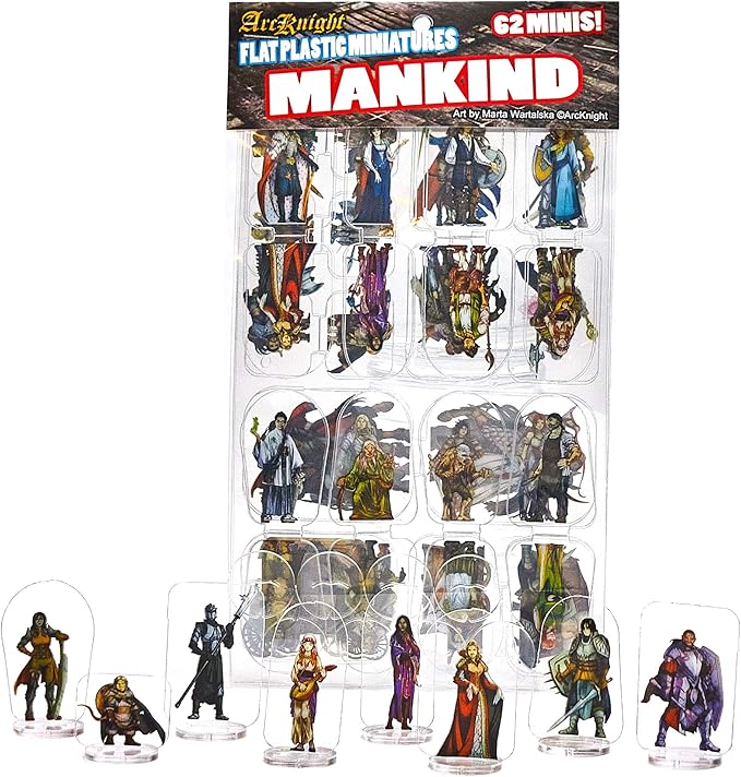 Arcknight Flat Plastic Miniatures: Mankind; 62 Unique Human-Themed Minis by Arcknight