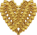 50pcs 1-1/2" Gold Satin Ribbon Bows Without Twist Ties by Micomon
