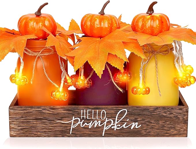 Thanksgiving Decorations Indoor 3 PCS, Thanksgiving Table Decor by CNVOILA