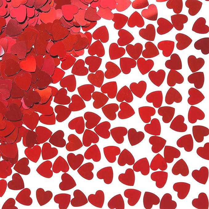 Red Love Heart Table Confetti by WHITEEN+POP