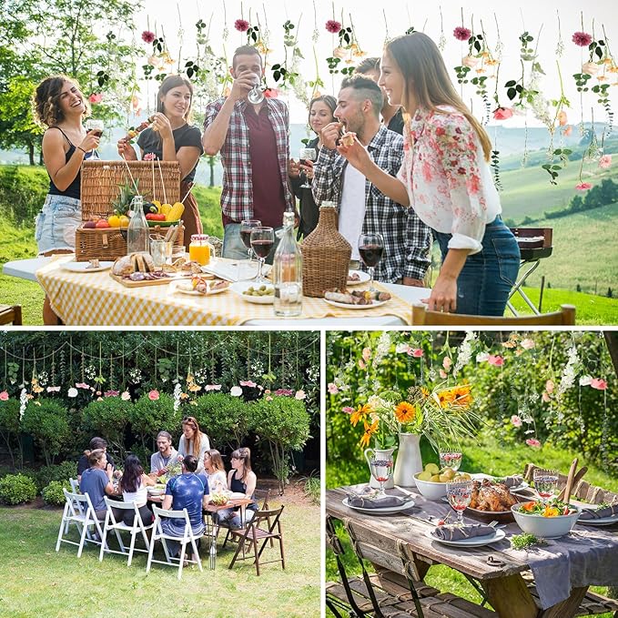 Hoteam 26 Pcs DIY Flower Garland Artificial Hanging Wildflower Backdrop Set - Image 6