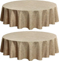 Fitable Faux Linen Round Tablecloths 60 Inch in Diameter by Fitable