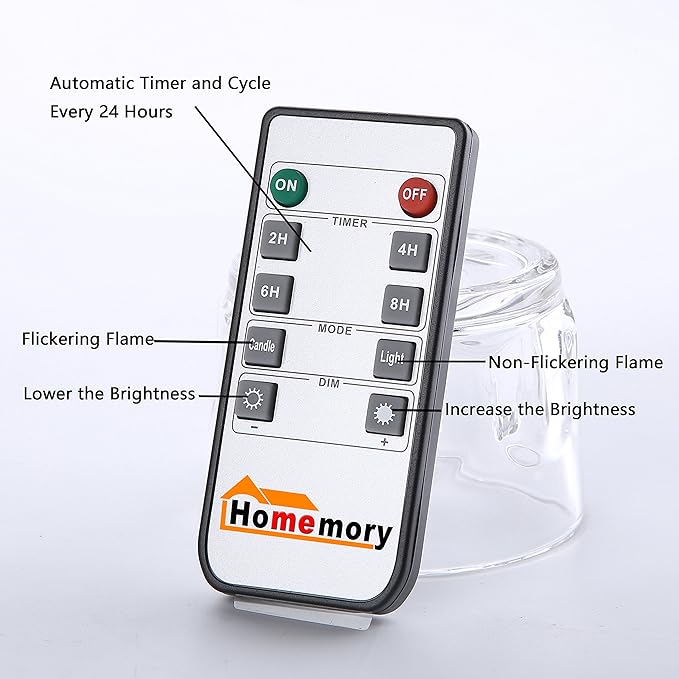 Homemory 5"x3" Wax Flameless Candles, Battery Operated LED Pillar Candles - Image 7