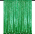 QueenDream Green Sequin Backdrop Curtain Party Backdrop Curtain 8ft x 8ft by QueenDream