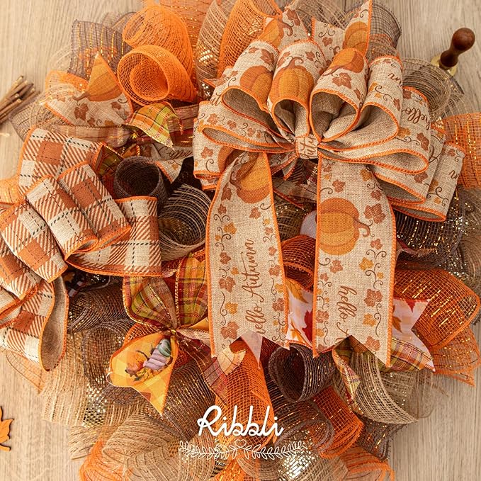 Ribbli 2 Rolls Chocolate Brown Mesh Ribbon, 10 inch x 30 feet Each Roll - Image 2