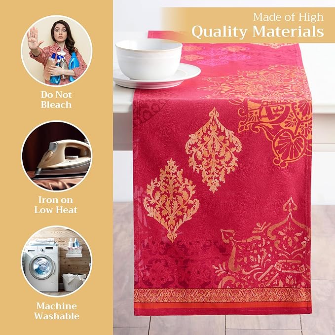 Maison d' Hermine Table Runner 100% Cotton Double Layer Table Runners 108 - Image 3