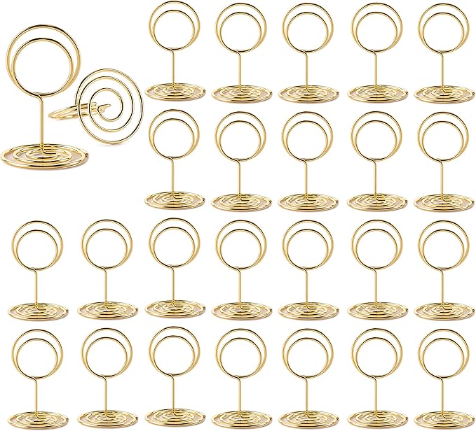26Pcs Table Number Holders, Place Card Holders, Wire Picture Holders, Small - Image 8