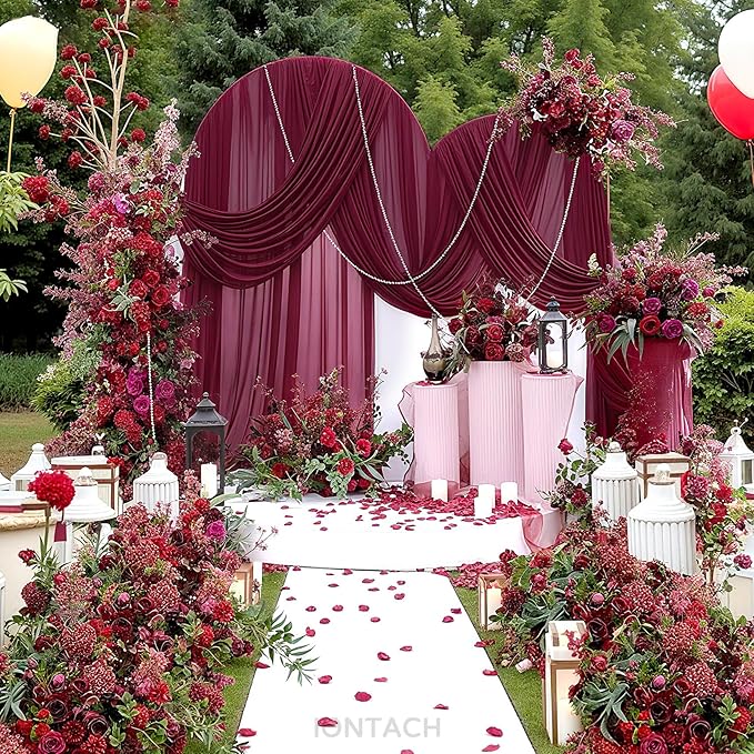 Wedding Arch Draping Fabric 29" x 19Ft Sheer Drapes - Image 6